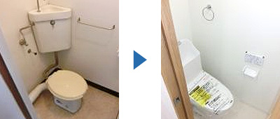 清潔感のあるトイレにリフォーム